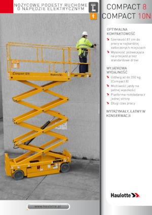 Piattaforme aeree verticali a pantografo su ruote Haulotte Compact 10N