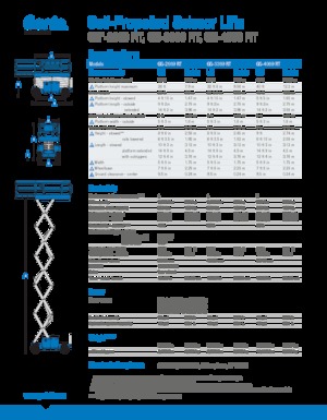 Piattaforme aeree verticali a pantografo su ruote Genie GS-3369 RT