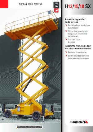 Piattaforme aeree verticali a pantografo su ruote Haulotte H15 SX