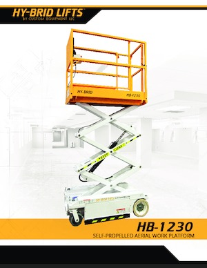 Piattaforme aeree verticali a pantografo su ruote Custom Equipment HB-1230