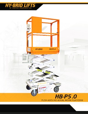 Piattaforme aeree verticali a pantografo su ruote Custom Equipment HB-P5.0