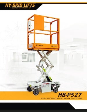 Piattaforme aeree verticali a pantografo su ruote Custom Equipment HB-P527