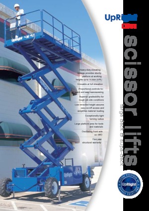 Piattaforme aeree verticali a pantografo su ruote UpRight LX 41 BE SD