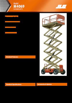 Piattaforme aeree verticali a pantografo su ruote JLG M4069LE