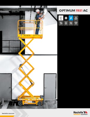 Piattaforme aeree verticali a pantografo su ruote Haulotte OPTIMUM 1931 AC