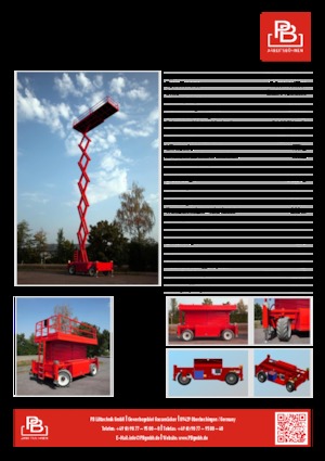 Piattaforme aeree verticali a pantografo su ruote PB PB S225-24ES 4x4