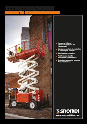 Piattaforme aeree verticali a pantografo su ruote Snorkel S2770RT