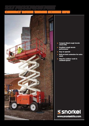Piattaforme aeree verticali a pantografo su ruote Snorkel S2770RT