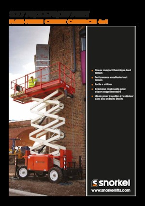 Piattaforme aeree verticali a pantografo su ruote Snorkel S2770RT