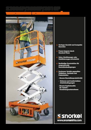 Piattaforme aeree verticali a pantografo su ruote Snorkel S3010P