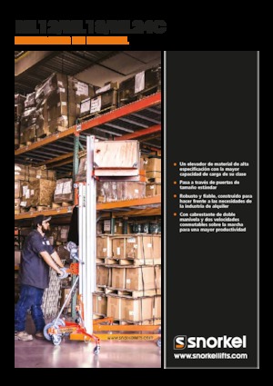 Piattaforme aeree verticali a pantografo su ruote Snorkel S3010P