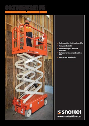 Piattaforme aeree verticali a pantografo su ruote Snorkel S3215E