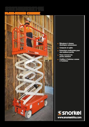 Piattaforme aeree verticali a pantografo su ruote Snorkel S3215E