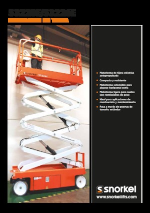 Piattaforme aeree verticali a pantografo su ruote Snorkel S3226E