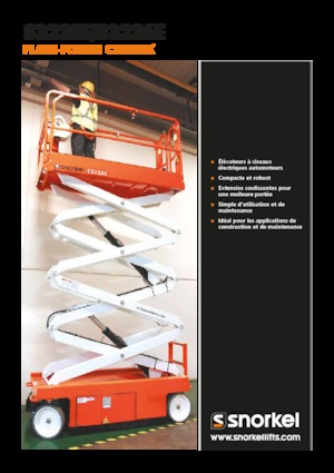 Piattaforme aeree verticali a pantografo su ruote Snorkel S3226E