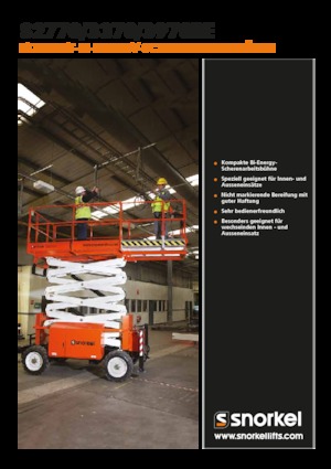 Piattaforme aeree verticali a pantografo su ruote Snorkel S3370BE