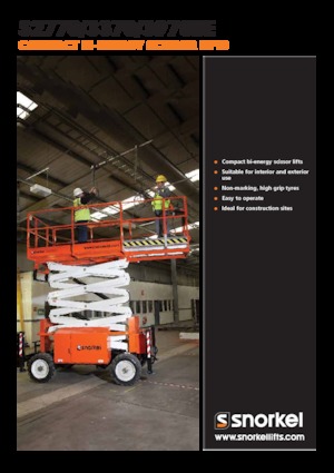 Piattaforme aeree verticali a pantografo su ruote Snorkel S3370BE