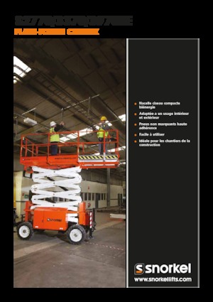 Piattaforme aeree verticali a pantografo su ruote Snorkel S3370BE
