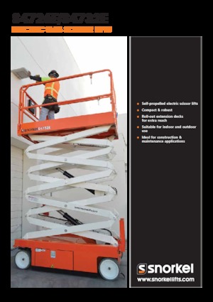 Piattaforme aeree verticali a pantografo su ruote Snorkel S4732E