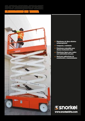 Piattaforme aeree verticali a pantografo su ruote Snorkel S4732E