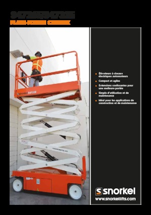 Piattaforme aeree verticali a pantografo su ruote Snorkel S4732E