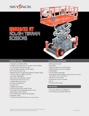 Piattaforme aeree verticali a pantografo su ruote Skyjack SJ 6826 RT