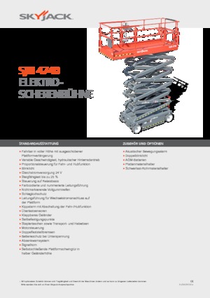 Piattaforme aeree verticali a pantografo su ruote Skyjack SJ III 4740 DC