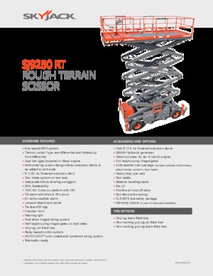 Piattaforme aeree verticali a pantografo su ruote Skyjack SJ9250 RT