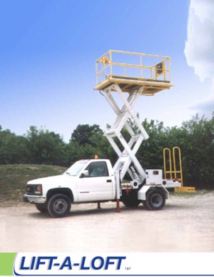 Piattaforme aeree verticali a pantografo su ruote Lift-A-Loft TMP-15 