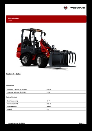 Mini caricatore frontale Weidemann 1160
