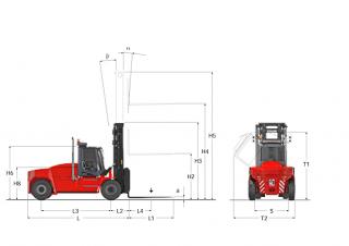 Kalmar DCG 100-12 Dimensioni e grandezza