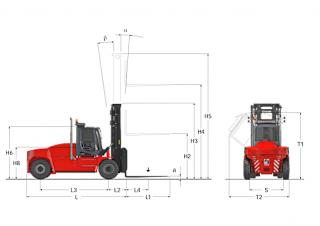 Kalmar DCG 140-6 Dimensioni e grandezza