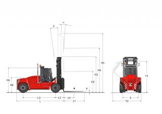 Kalmar DCG 180-6 Dimensioni e grandezza