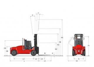 Kalmar DCG 90-6 Dimensioni e grandezza