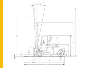 Jungheinrich DFG S80 Dimensioni e grandezza