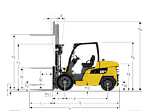 Caterpillar DP40N Dimensioni e grandezza