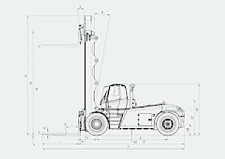 Linde H 200/1200 D Dimensioni e grandezza