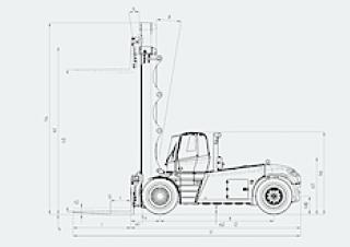 Linde H 220/1200 D Dimensioni e grandezza