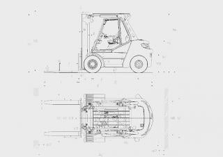 Linde H70D Dimensioni e grandezza