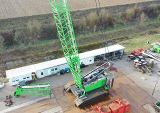 Gru cingolate - braccio a traliccio Sennebogen 6300E
