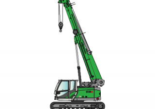 Gru cingolate - braccio telescopico Sennebogen 613E