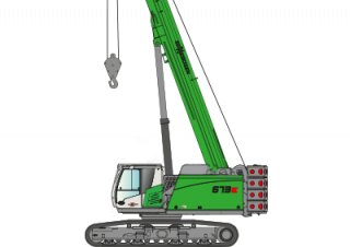 Gru cingolate - braccio telescopico Sennebogen 673E