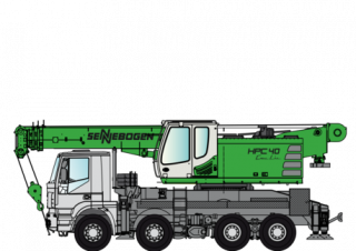Gru telesc. montata su camion Sennebogen HPC 40