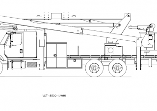 Piattaforme aeree articolate Piattaforme aeree articolate su rimorchio trainabile Versalift VST-8500-I