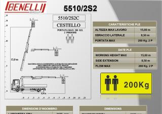Piattaforme aeree articolate Piattaforme aeree articolate su rimorchio trainabile Benelligru 5510/2S2