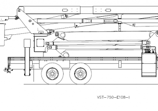 Piattaforme aeree articolate Piattaforme aeree articolate su rimorchio trainabile Versalift VST-7500I-E108 ELEVATOR