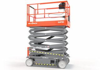 Piattaforme aeree a forbice Piattaforme aeree verticali a pantografo su ruote Skyjack SJ4732