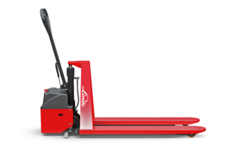 Transpallet elettr. a timone guida terra Linde M10XE