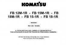 Carrelli elevatori frontali elettrici Komatsu FB 18 M 1 R