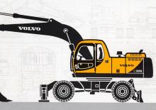 Escavatori gommati Volvo EW180